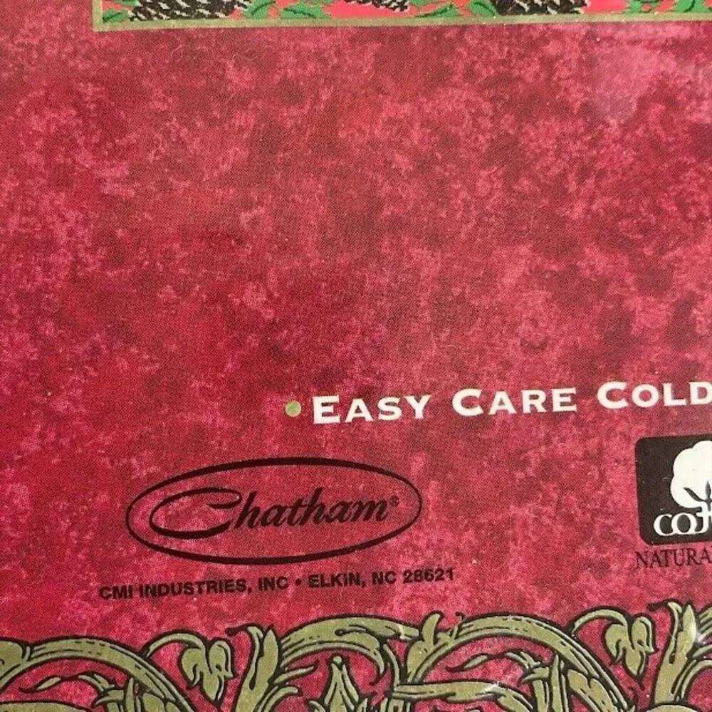 CHATHAM Santa Christmas Tapestry Throw Blanket 56X62” Vintage 90s CMI RARE NEW